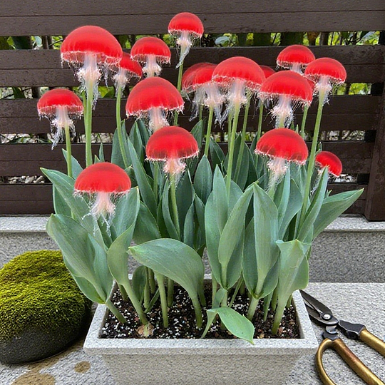 Seltene Medusa-Orchidee – Duftende Bulbophyllum Medusae mit herabhängenden Ranken – Pflegeleichte exotische Zimmerpflanze