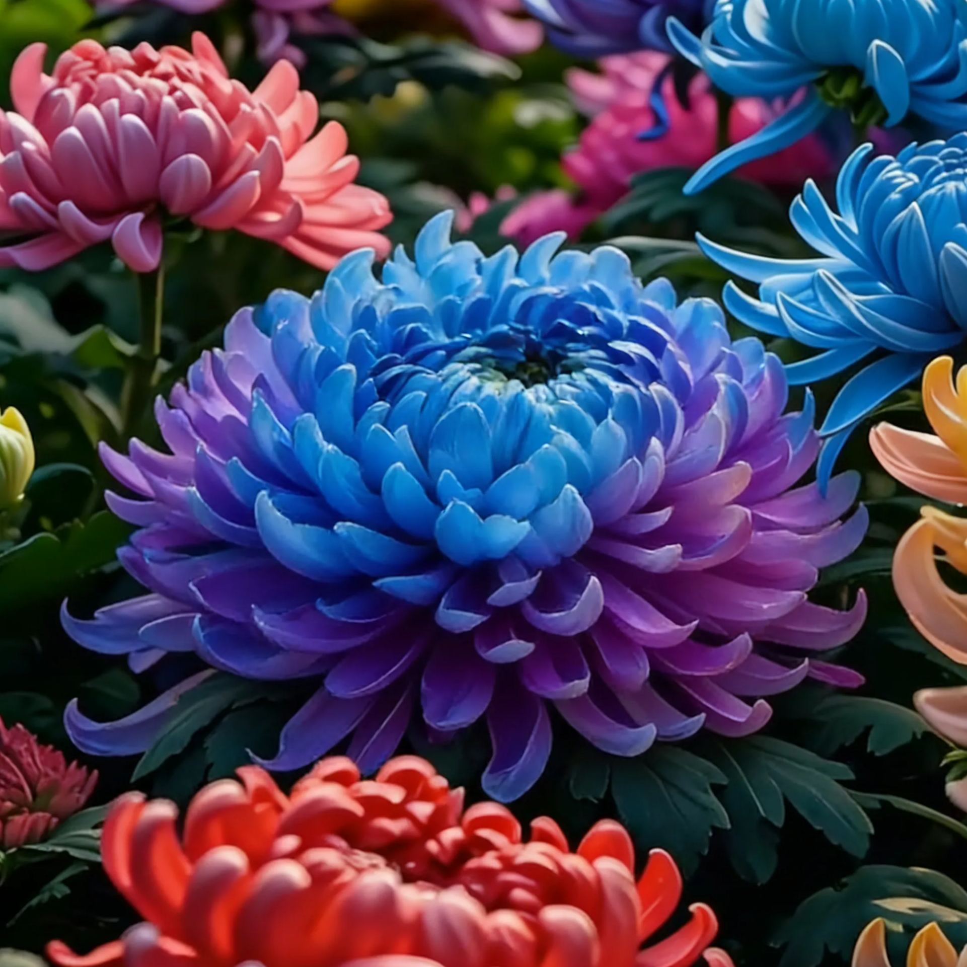 🌸Семена от цветни божурни хризантеми