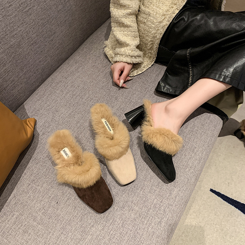 ❄️ Пухкави зимни плетени обувки 👢 със 7см ток ✨ и самурена подплата 🦊