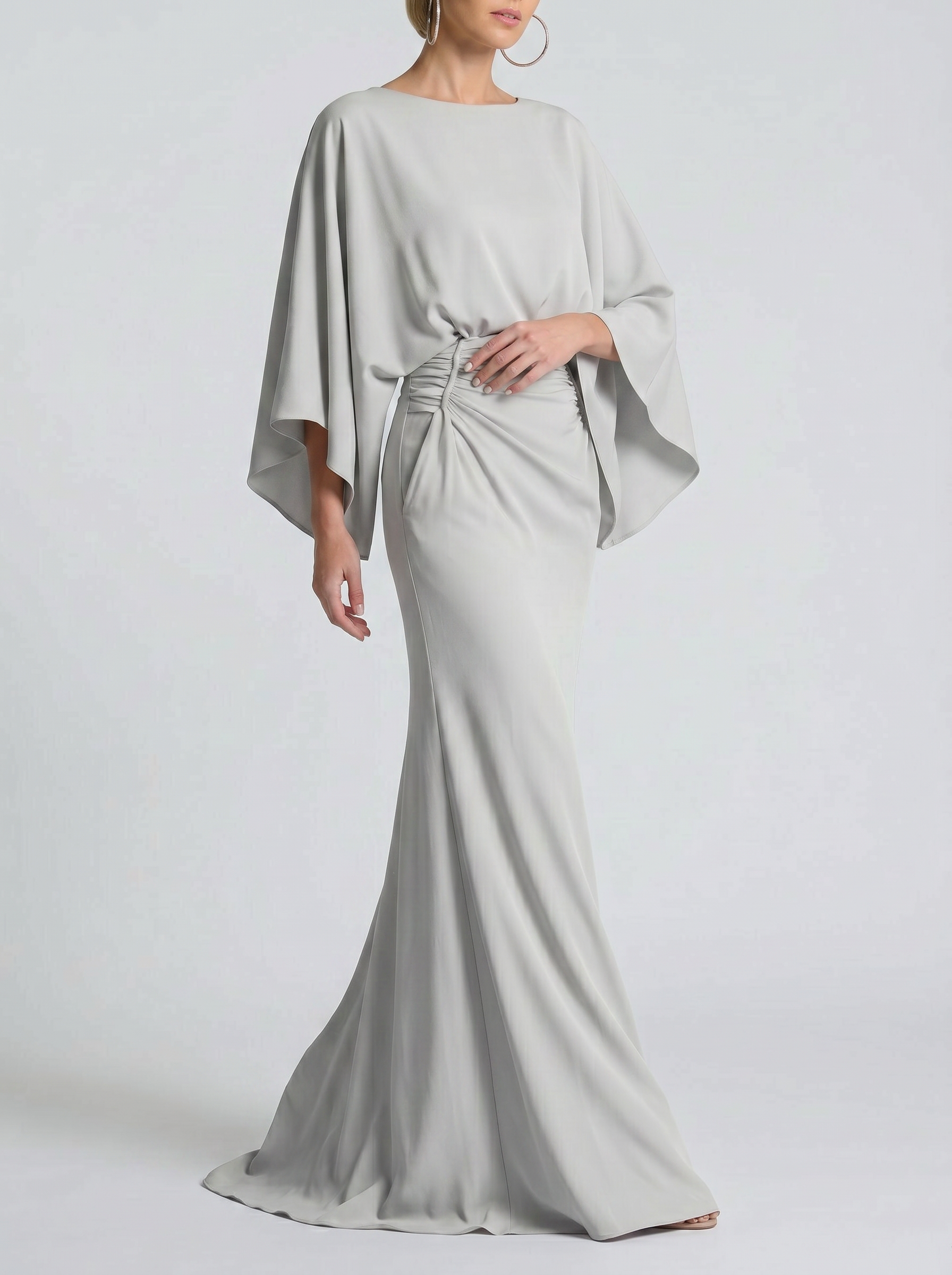 Elegant Backless Pleated Slim Fit Dress