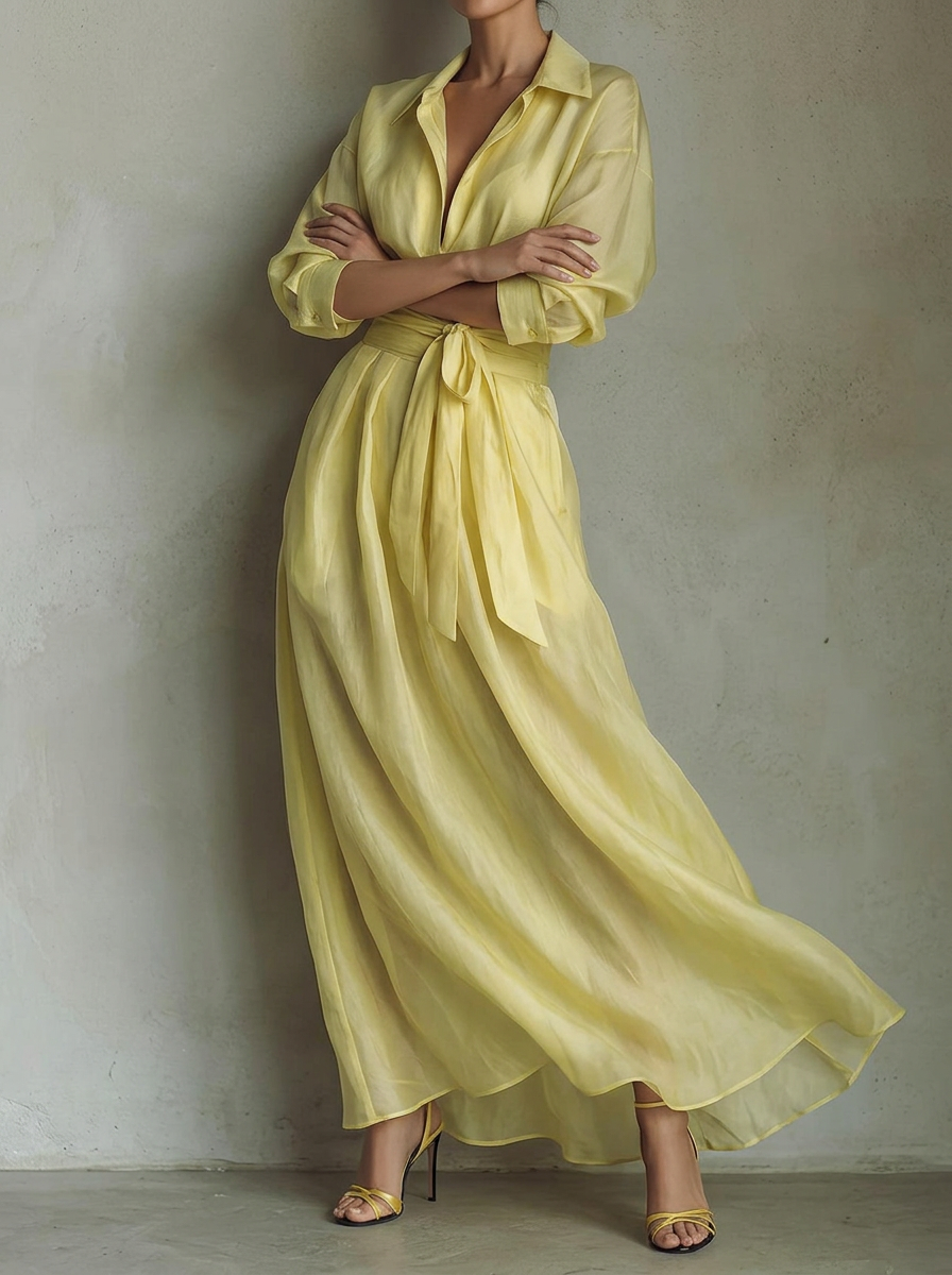 Elegant Retro French Waist Slimming Pleated Dress