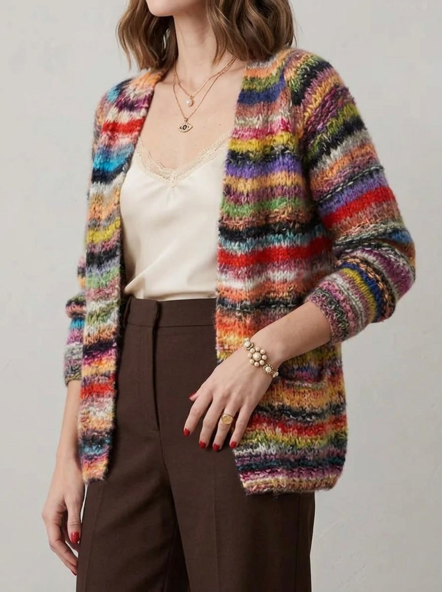 Casual Loose Colorful Sweater Cardigan