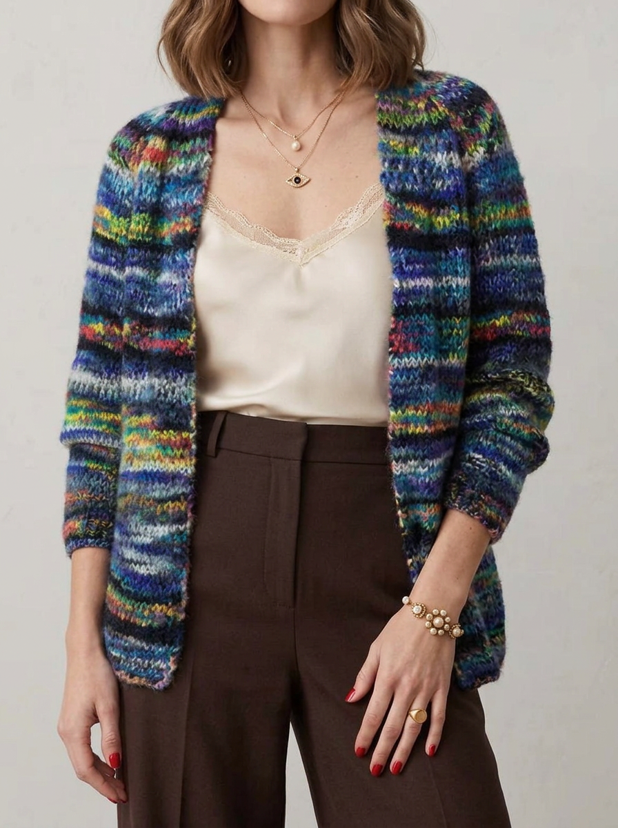 Casual Loose Colorful Sweater Cardigan
