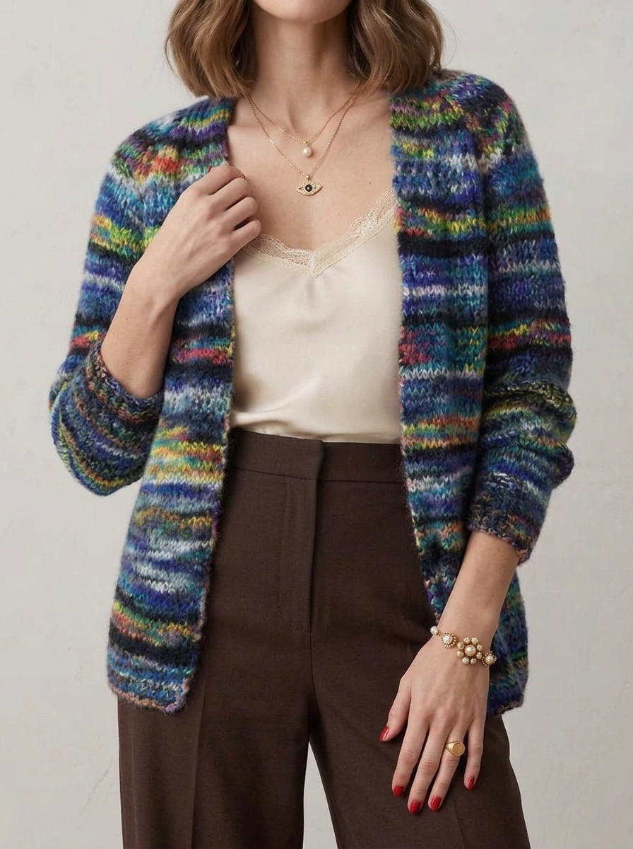 Casual Loose Colorful Sweater Cardigan