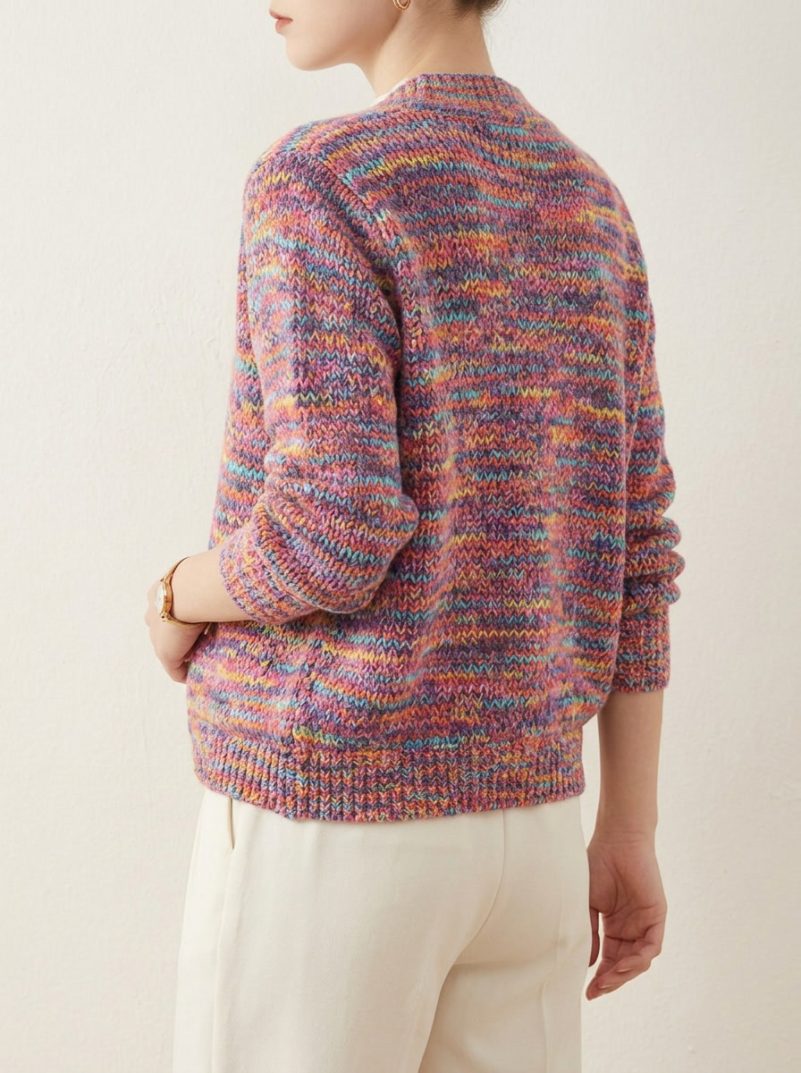 Women's Vintage V Neck Cozy Knit Sweater Cardigan
