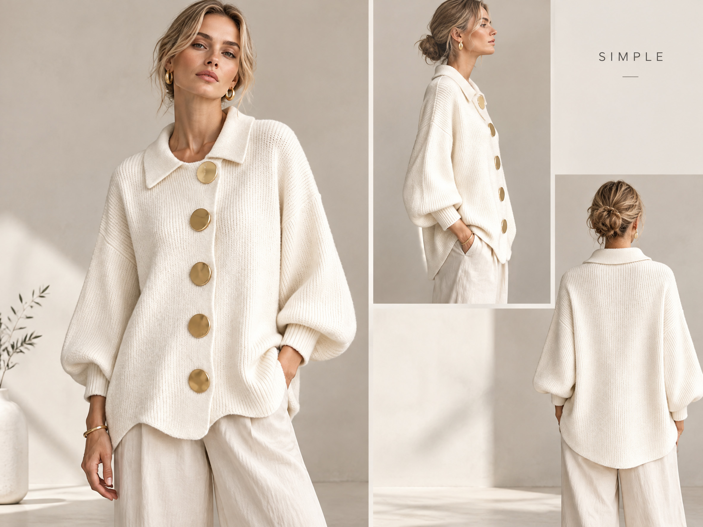 Elegant Statement Knit Cardigan