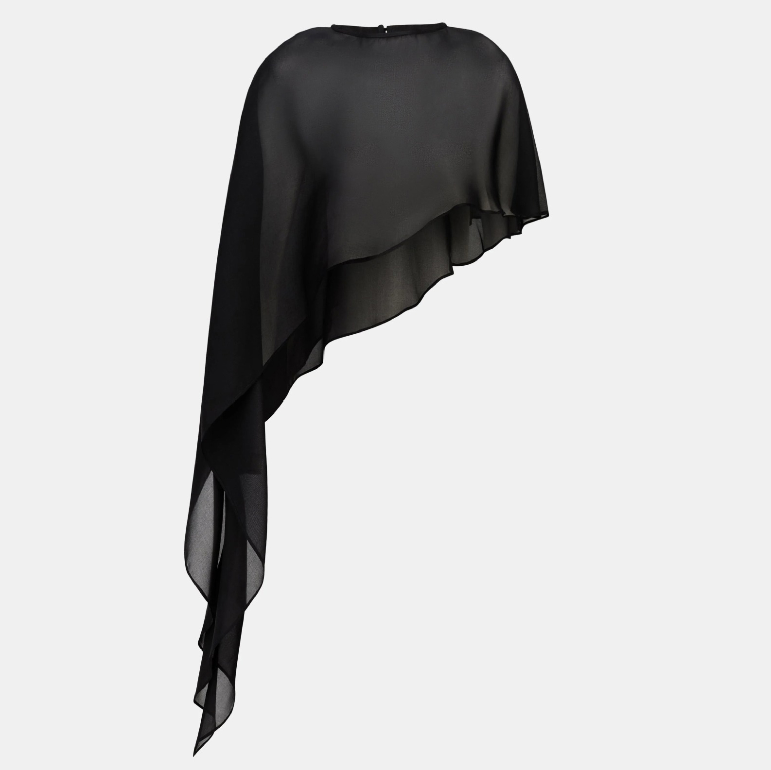Elegant Evening Gown Party Wedding Asymmetrical Cape