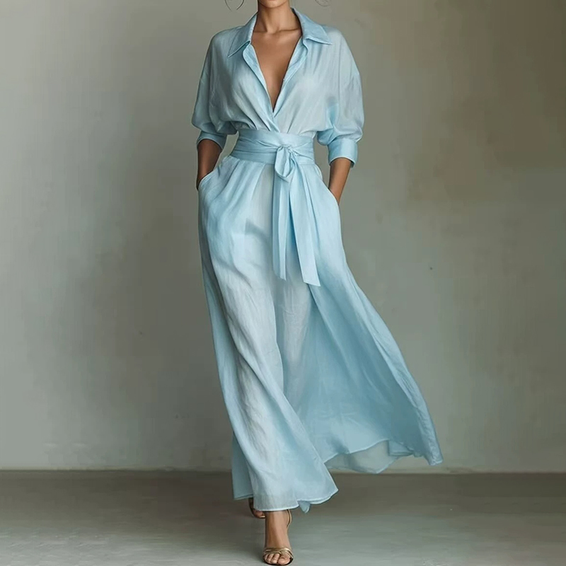 Elegant Retro French Waist Slimming Pleated Dress