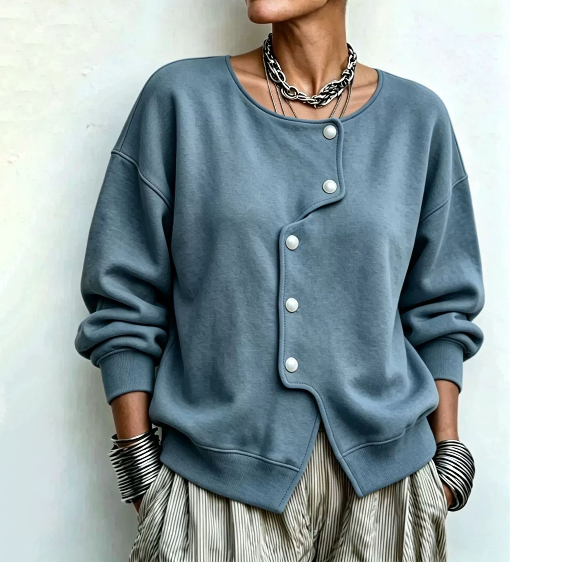 Women's Fall Winter Cozy Elegant Leopard Corduroy Top