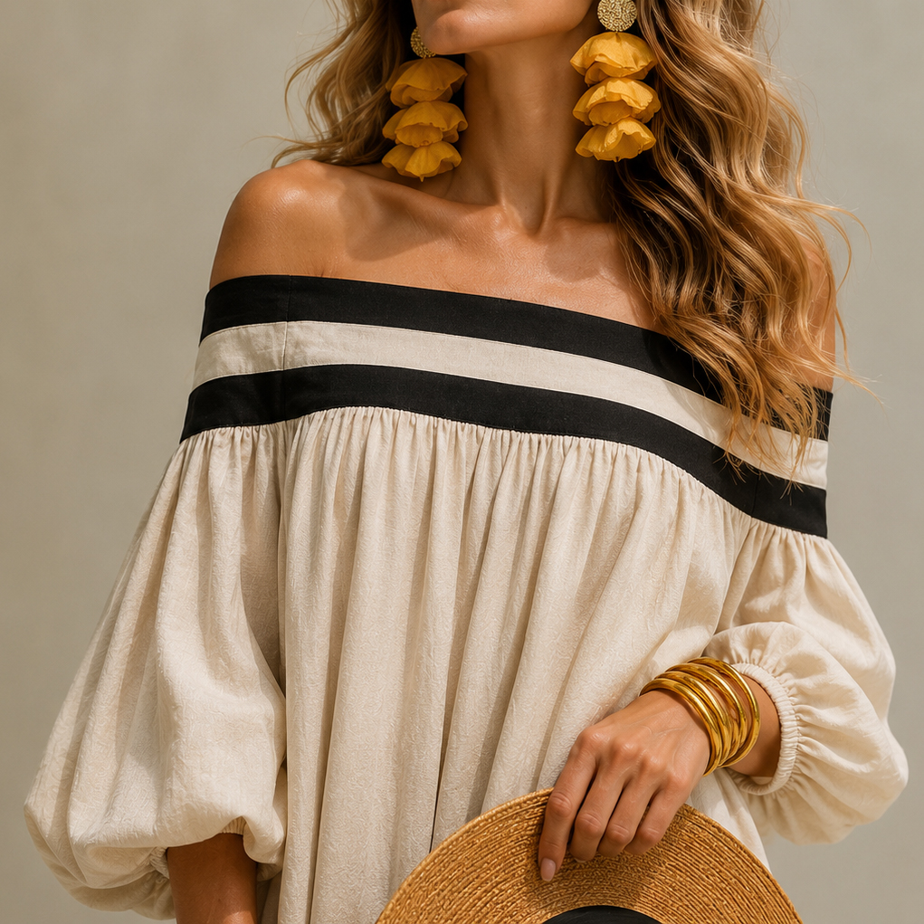 Vacation Solid Color Off-shoulder Maxi Dress