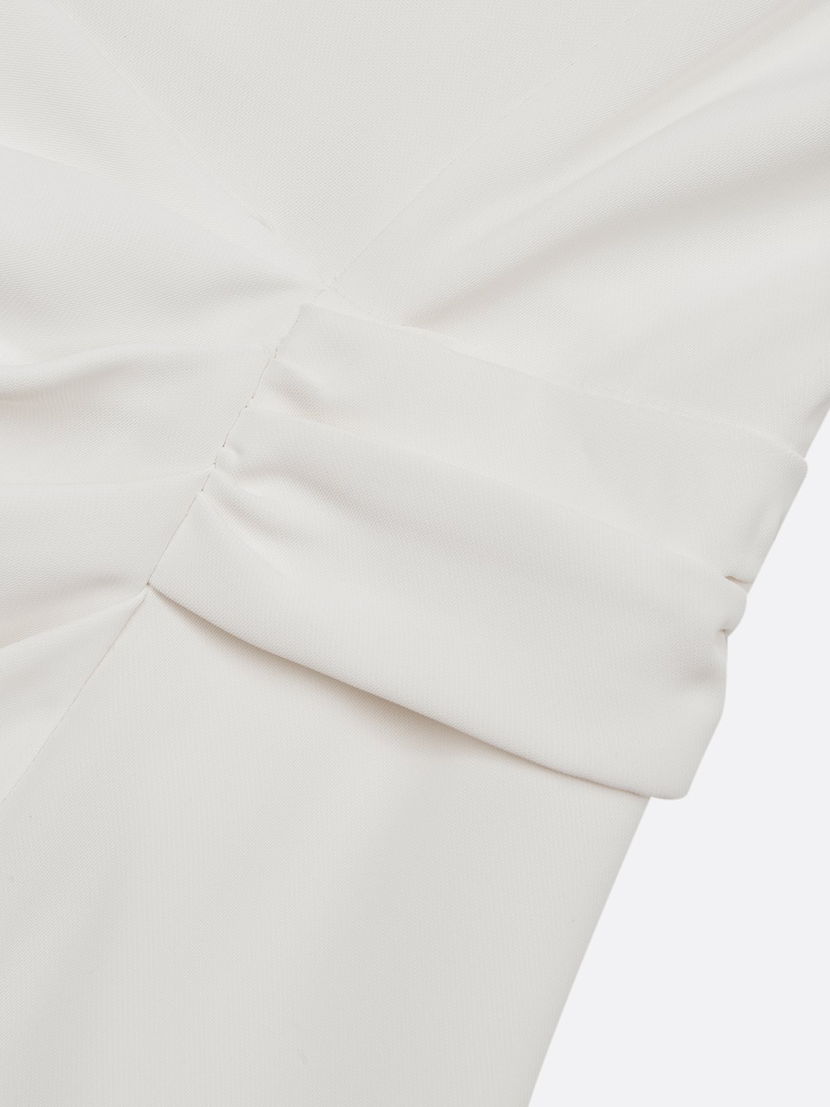 Pleated Solid Color Patchwork Sleeveless Round Neck Maxi Dress