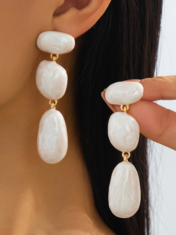 Elegant Long Teardrop Shape Earrings