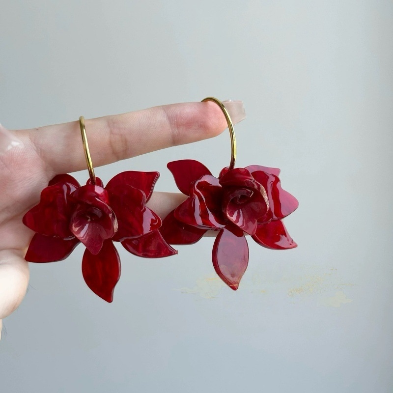 Exaggerated Floral Earrings