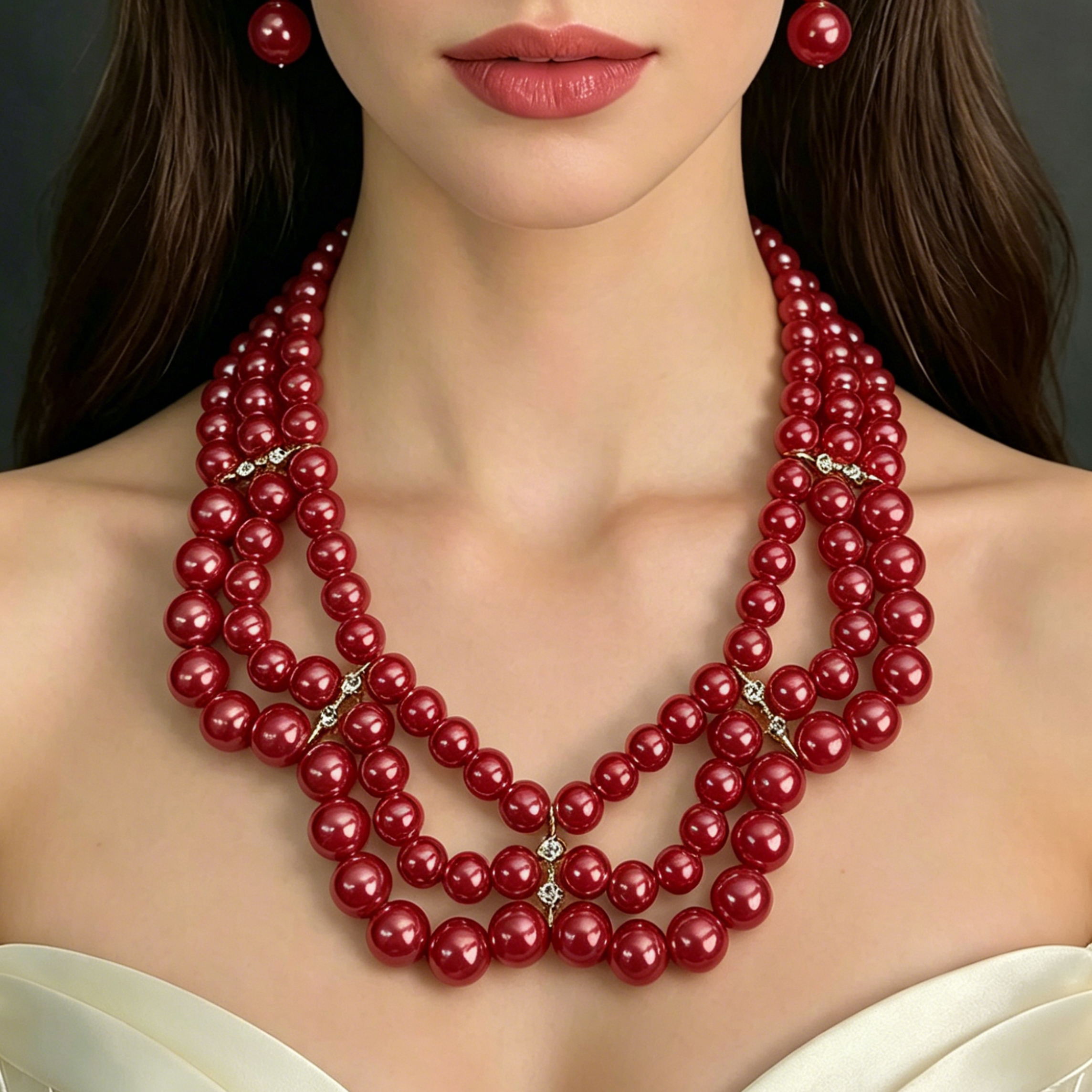 2pcs/set Elegant Imitation Pearl Party Jewelry Set