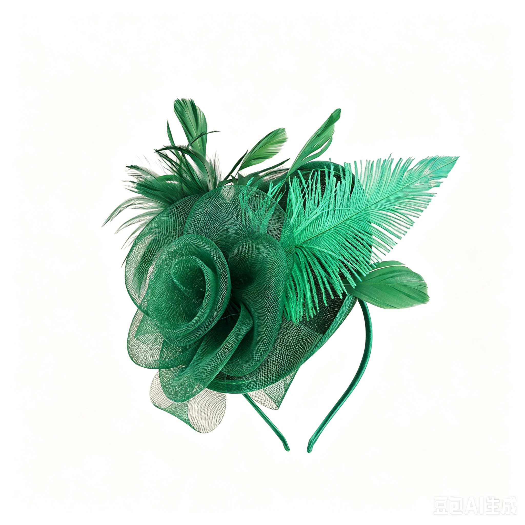 French Retro Mesh Floral Woolen Hatm