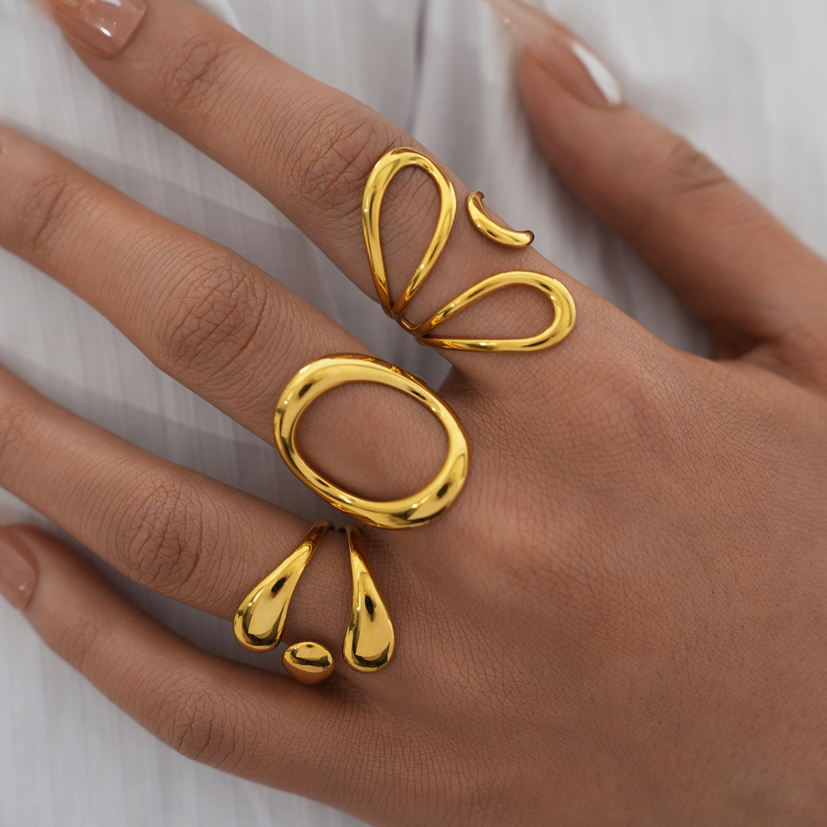 1pcs/set Elegant Color Won't Fade When Opened Ring