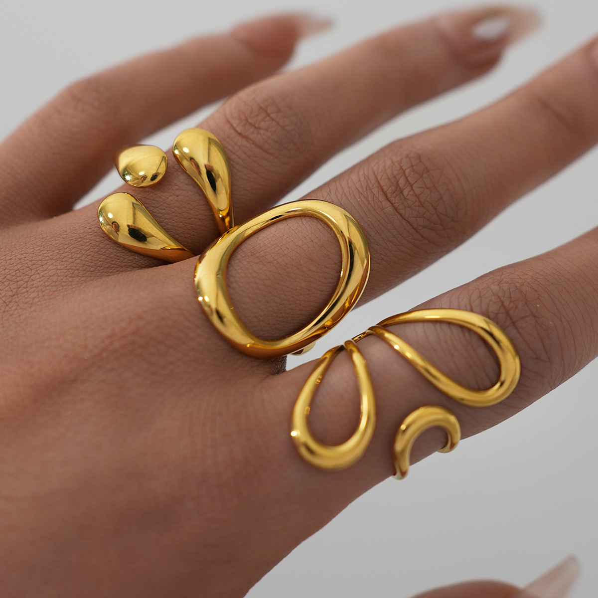 1pcs/set Elegant Color Won't Fade When Opened Ring