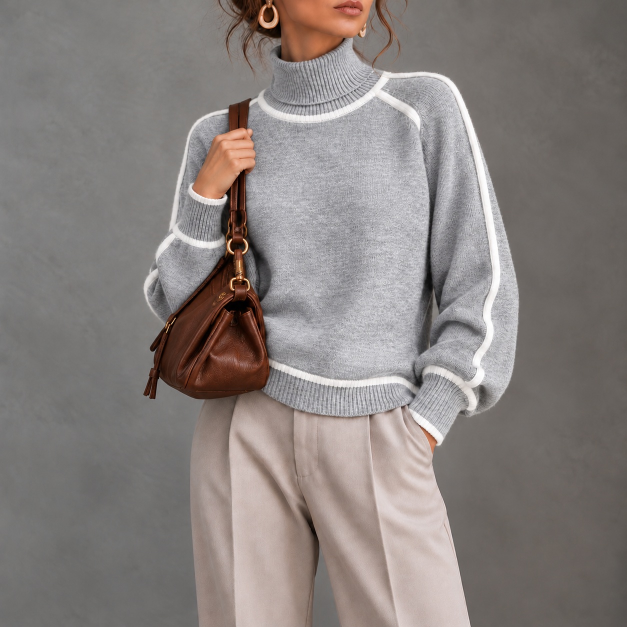 Elegant Turtleneck Pullover Sweater