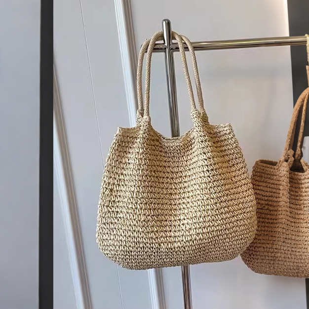 Vacation Large Capacity Shoulder Bag Handbag Beach Straw Bag