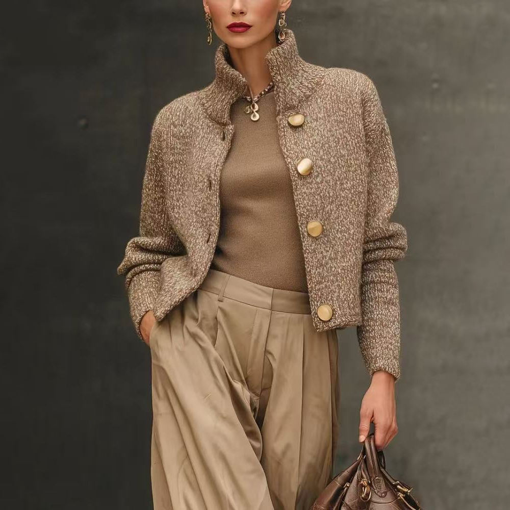 Women's Retro Button Down Knit Cardigan