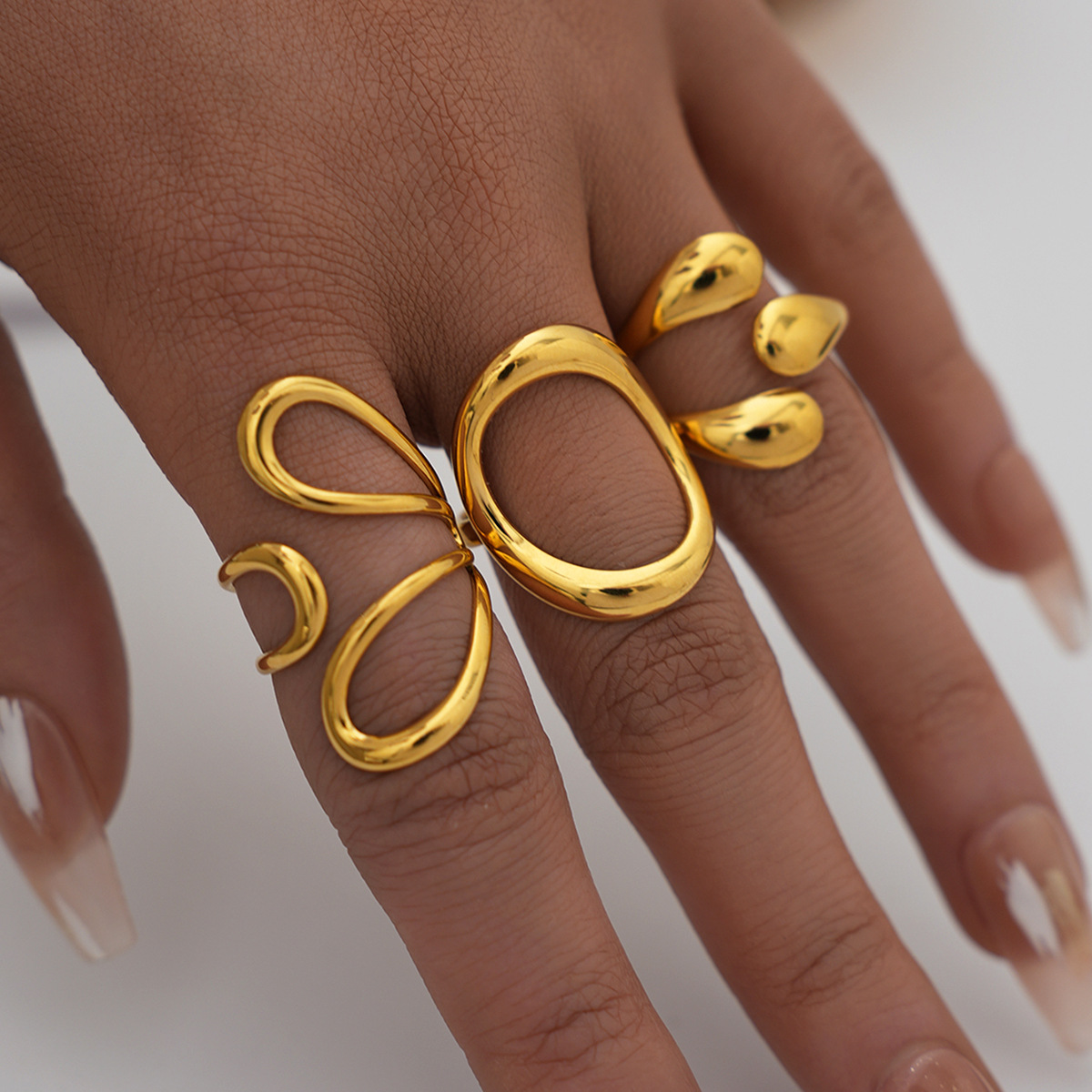 1pcs/set Elegant Color Won't Fade When Opened Ring
