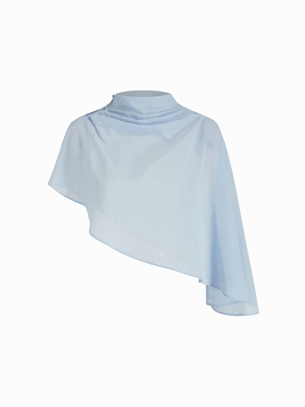 Elegant  Cape-style Chiffon Shawl Midi Dress