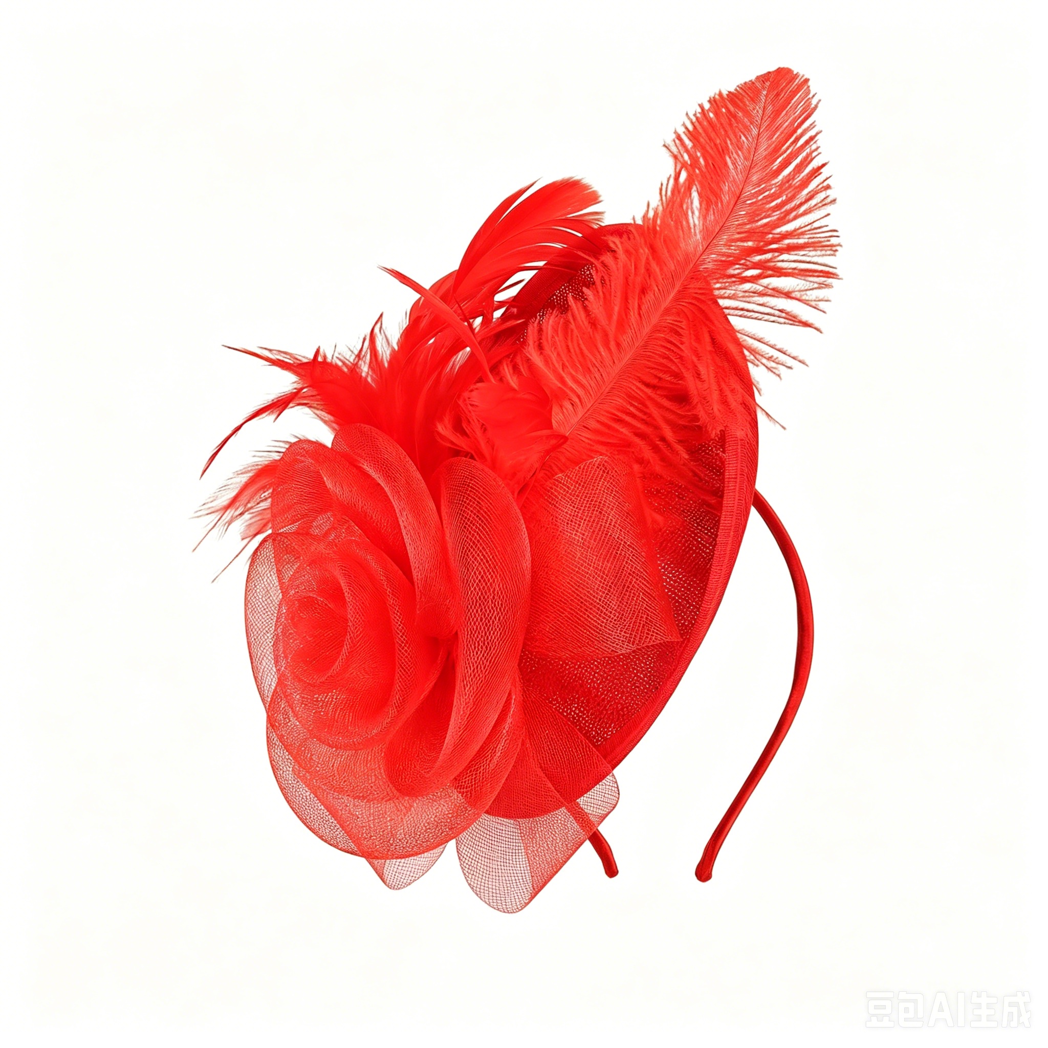 French Retro Mesh Floral Woolen Hatm
