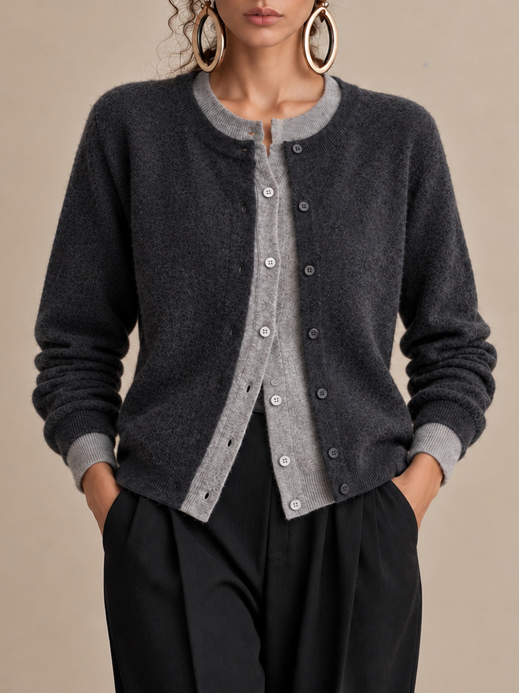 Elegance Double-breasted Cashmere Cardigan