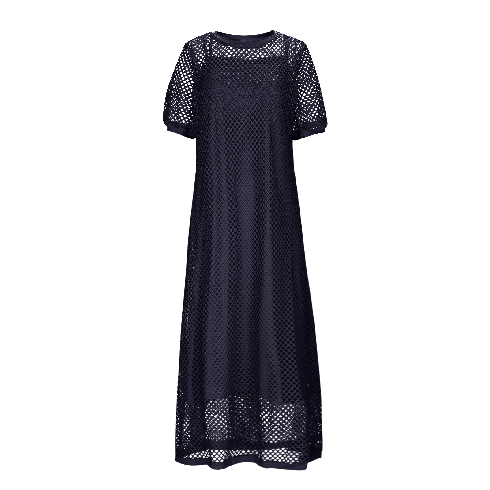 Elegant Round Neck Hollowed-out 2-piece  Maxi Dress