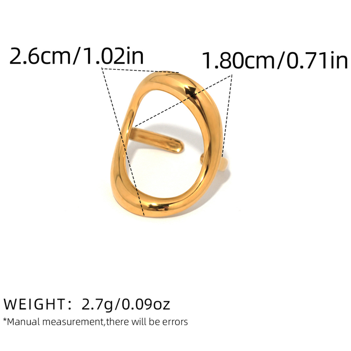 1pcs/set Elegant Color Won't Fade When Opened Ring