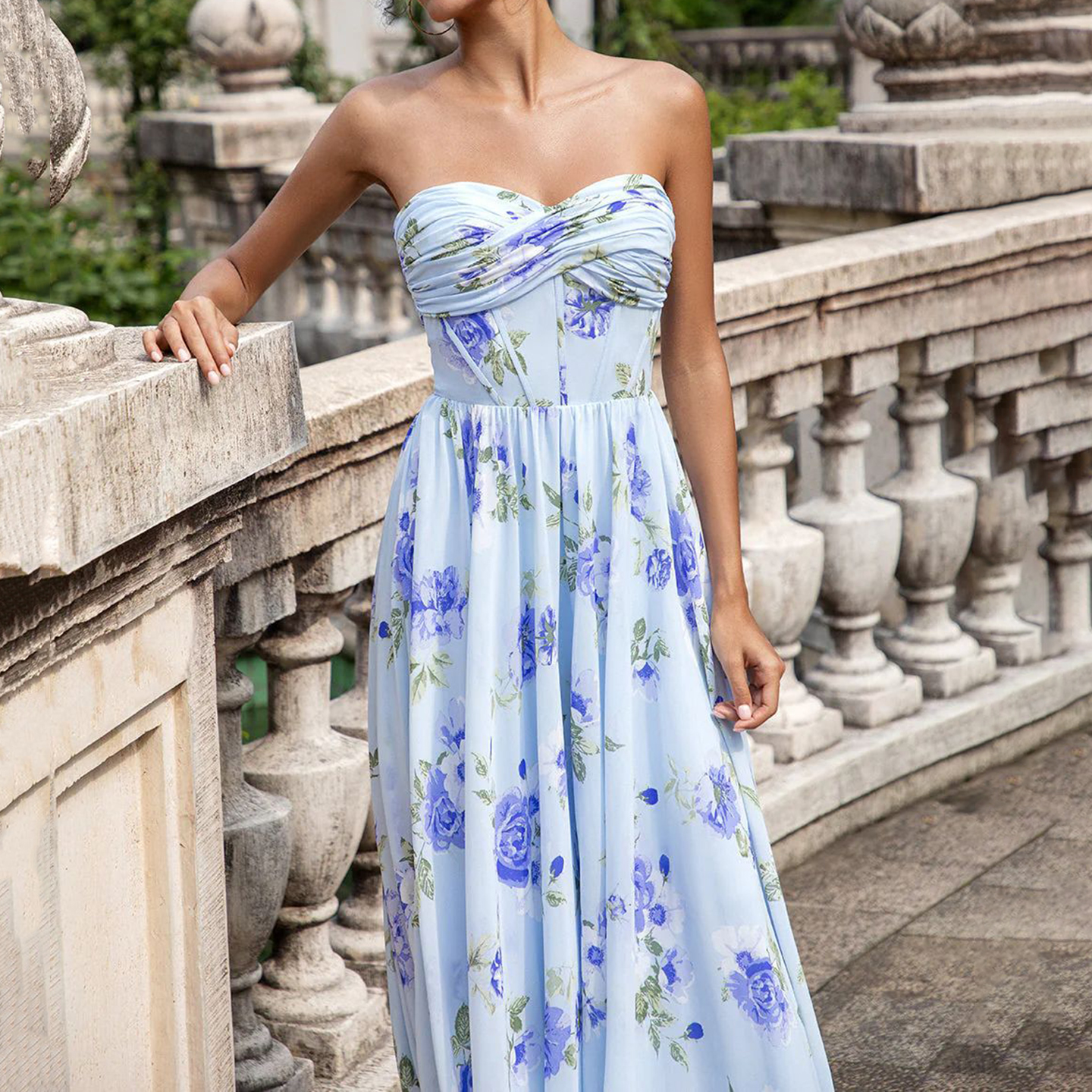 Resort Style Suspender French Ruffle Beach Dress Tube Top