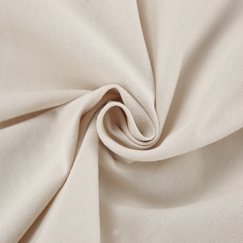 Vacation Cotton Linen Puff Sleeve V-neck Maxi Dress
