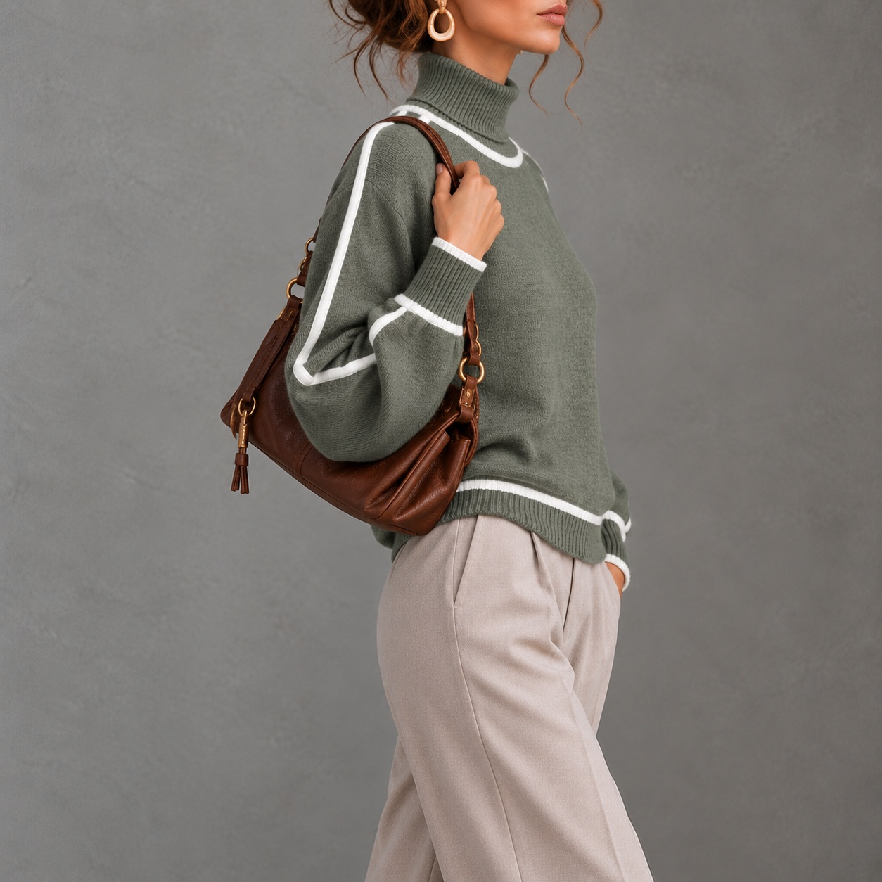 Elegant Turtleneck Pullover Sweater
