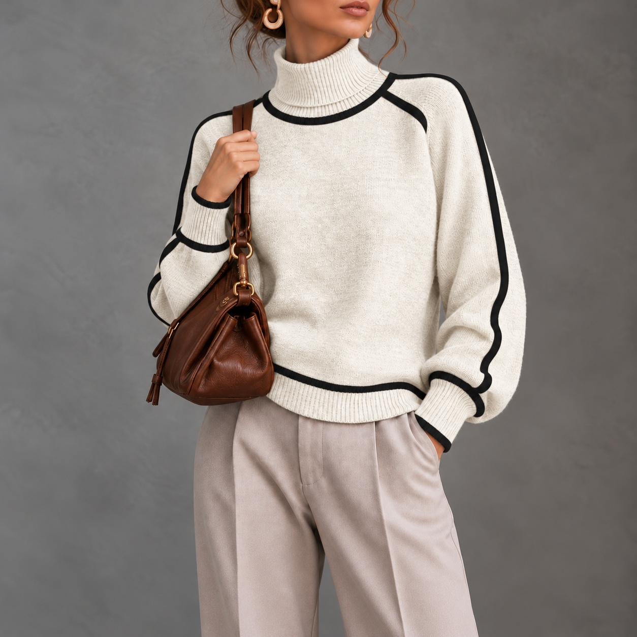 Elegant Turtleneck Pullover Sweater