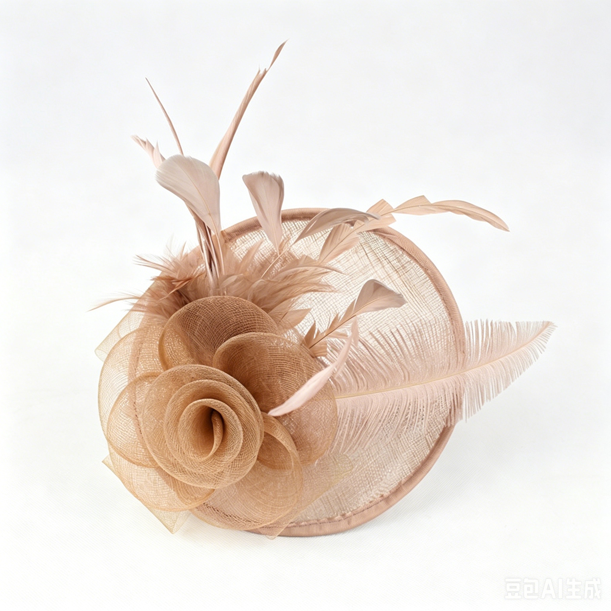 French Retro Mesh Floral Woolen Hatm