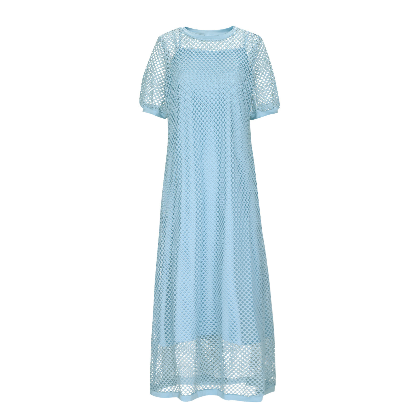 Elegant Round Neck Hollowed-out 2-piece  Maxi Dress