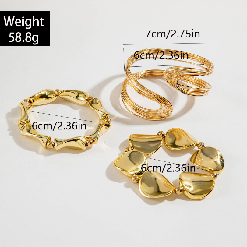 3pcs/set Elegant Geometric Exaggerated  Jewelry Set