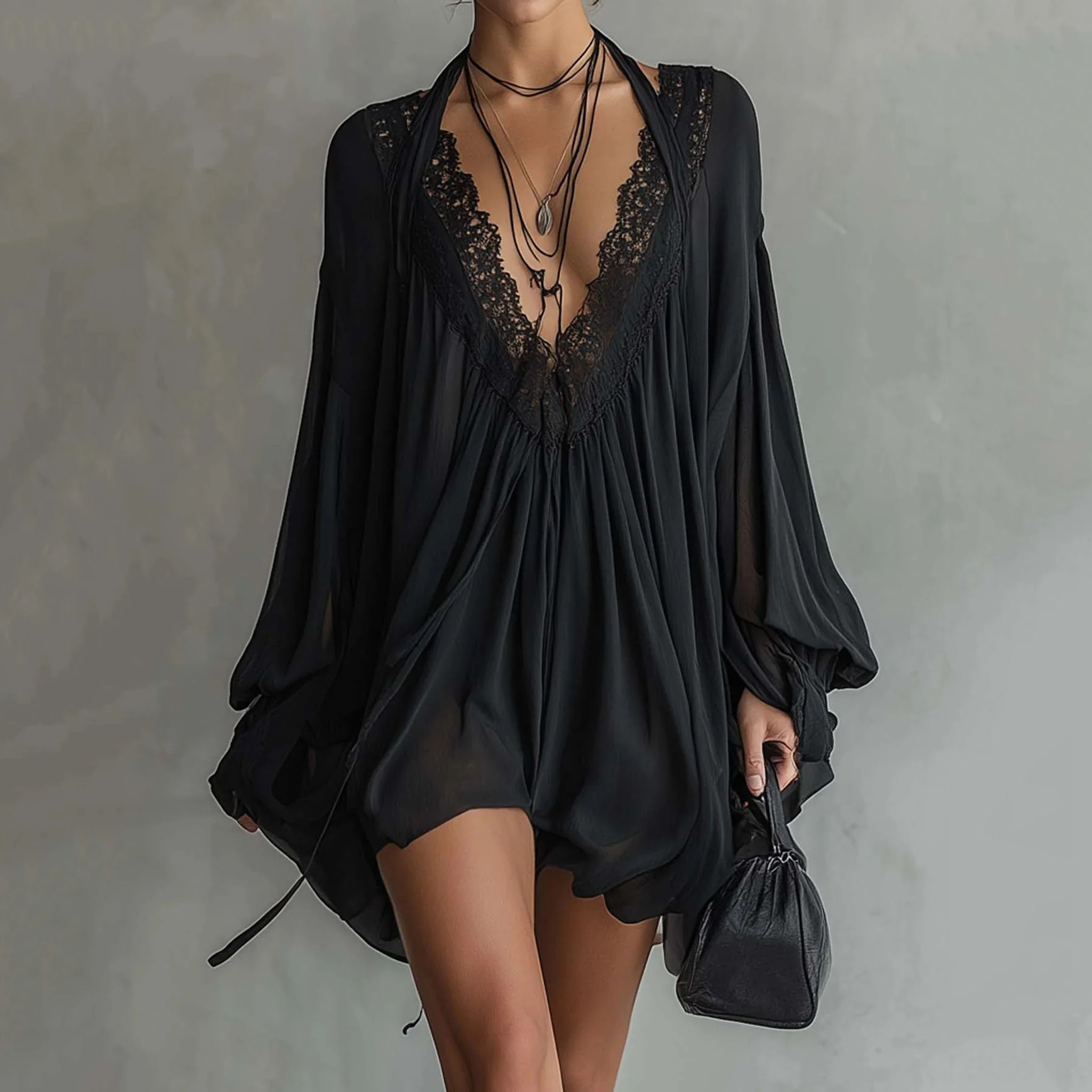 Elegant Abstract Art Print Dress