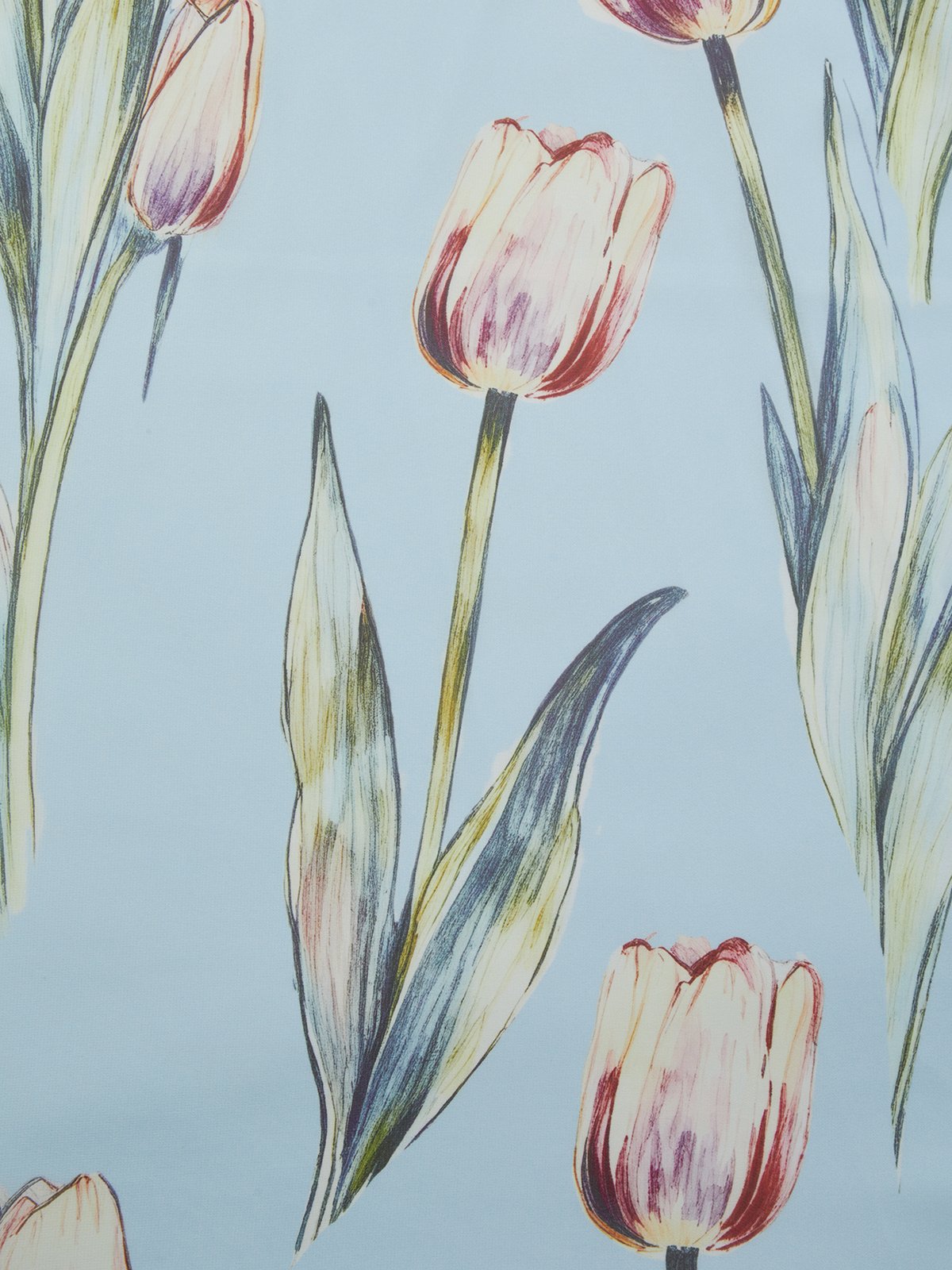 Tulip Print Sleeveless V-neck Maxi Dress