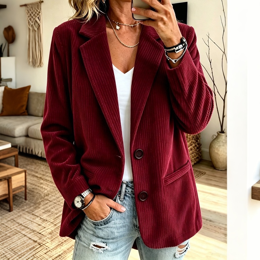 Women's Fall Winter Cozy Corduroy Jacket