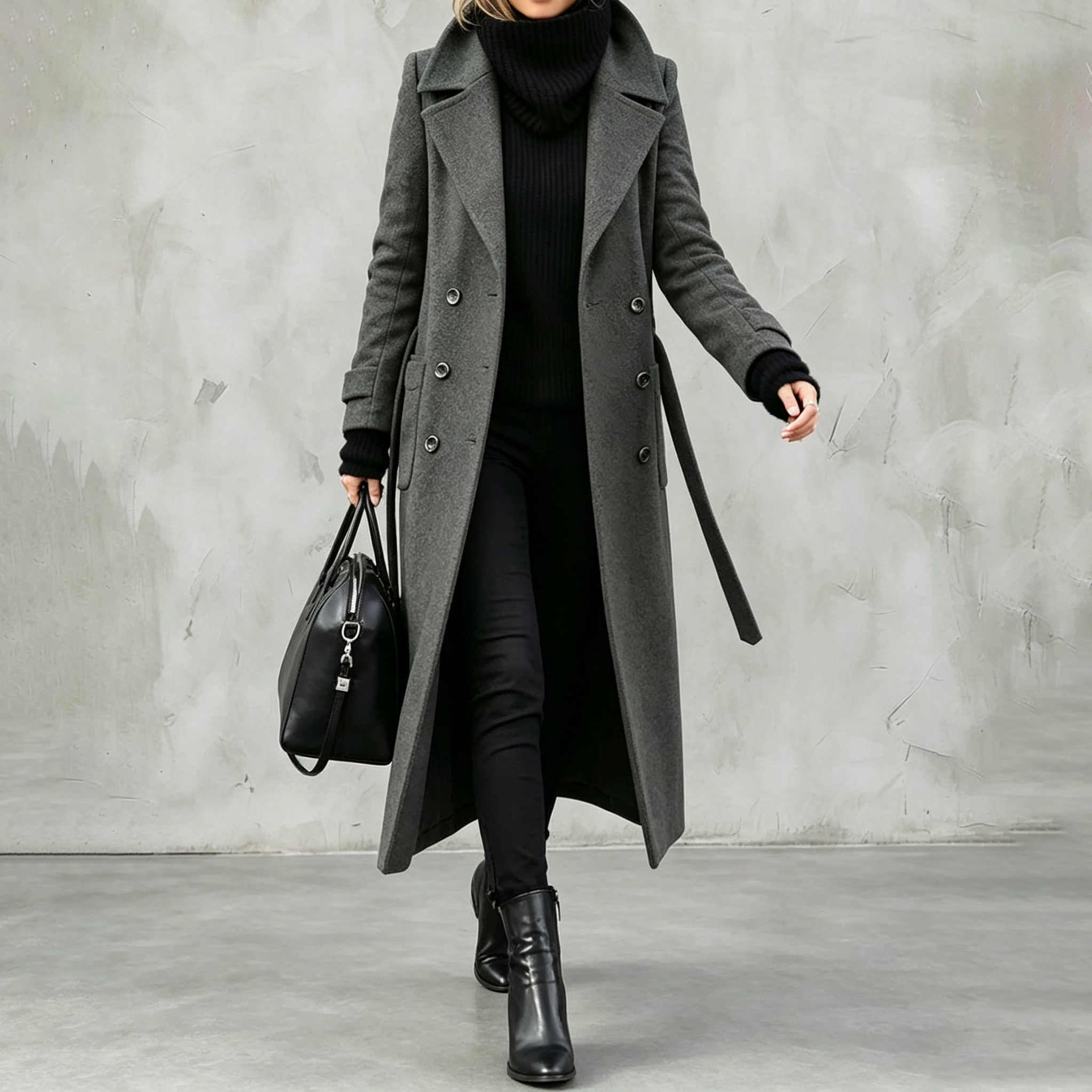 Elegant Wool L.ong Coat