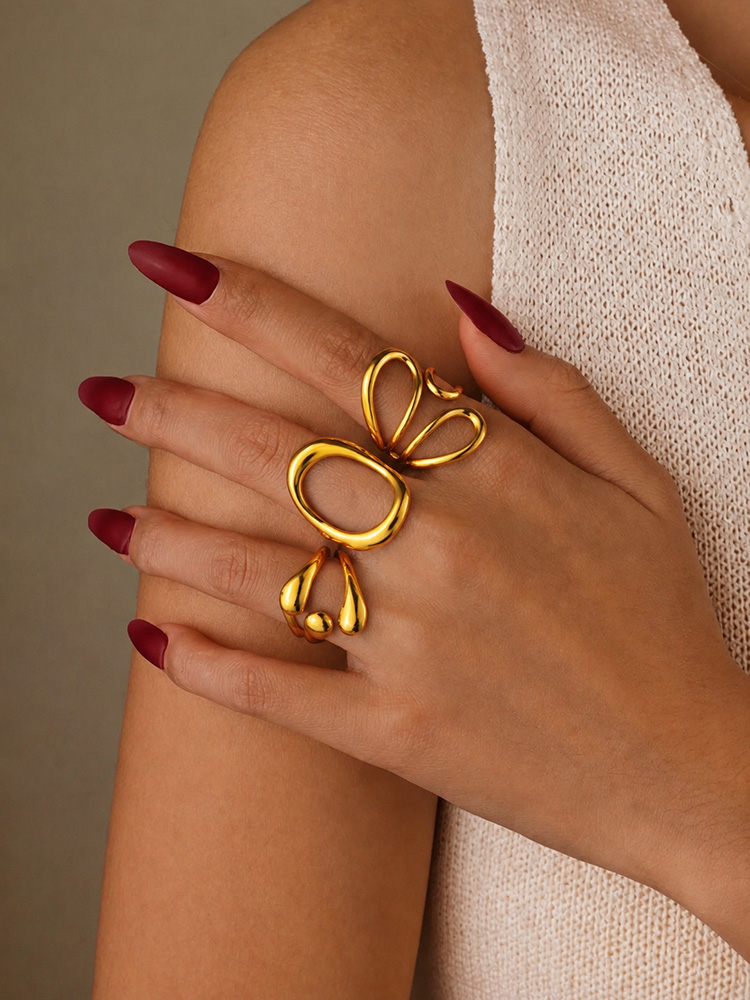 1pcs/set Elegant Color Won't Fade When Opened Ring