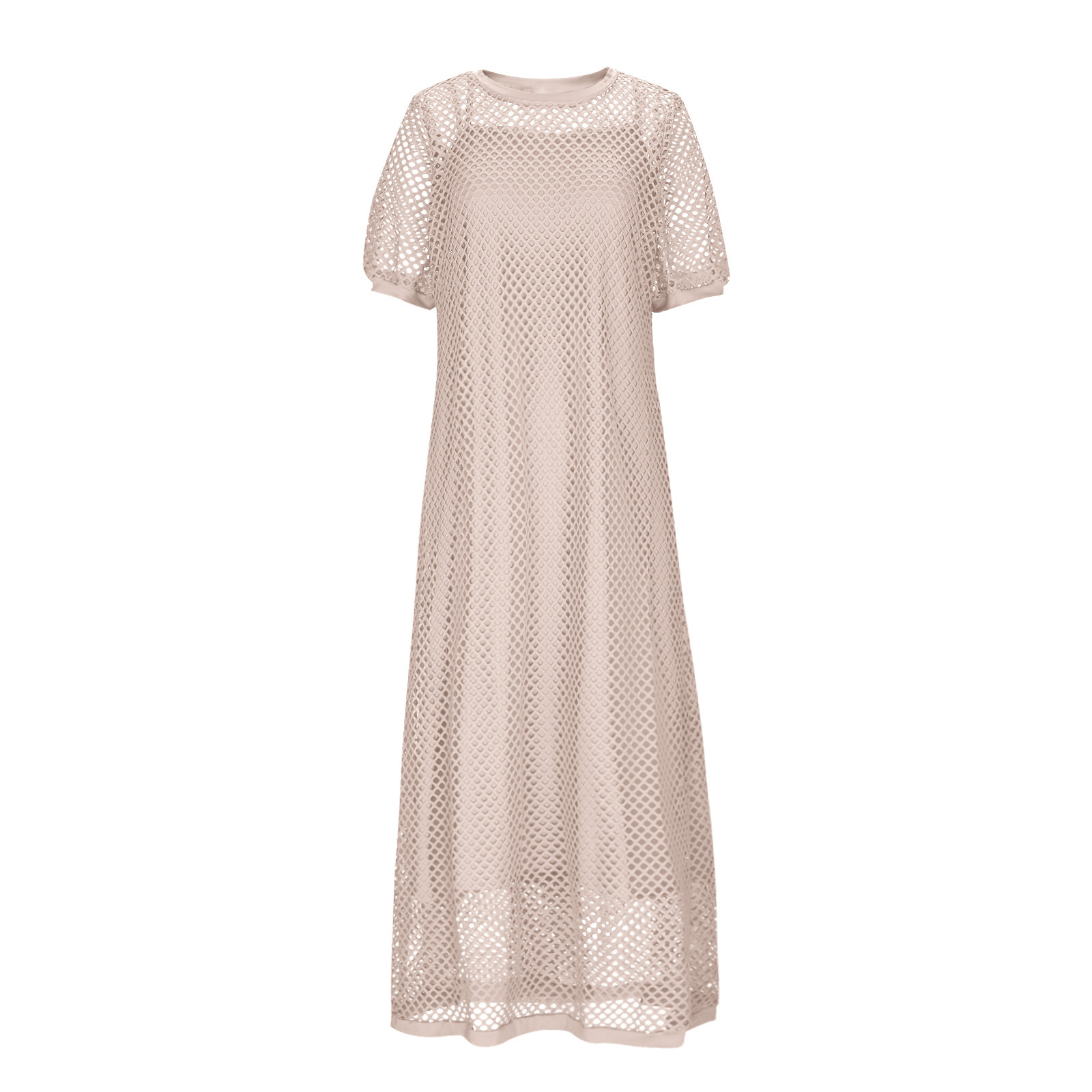 Elegant Round Neck Hollowed-out 2-piece  Maxi Dress
