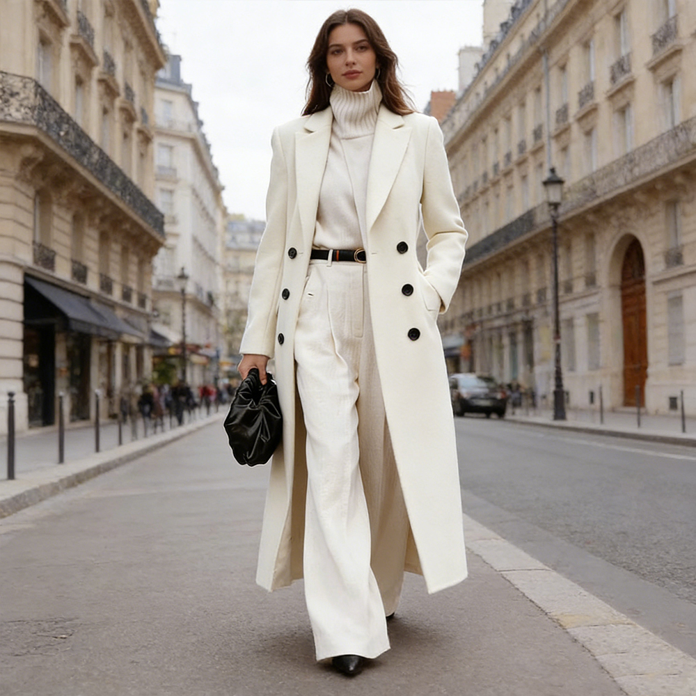 Classic Elegant Lapel Wool Coat