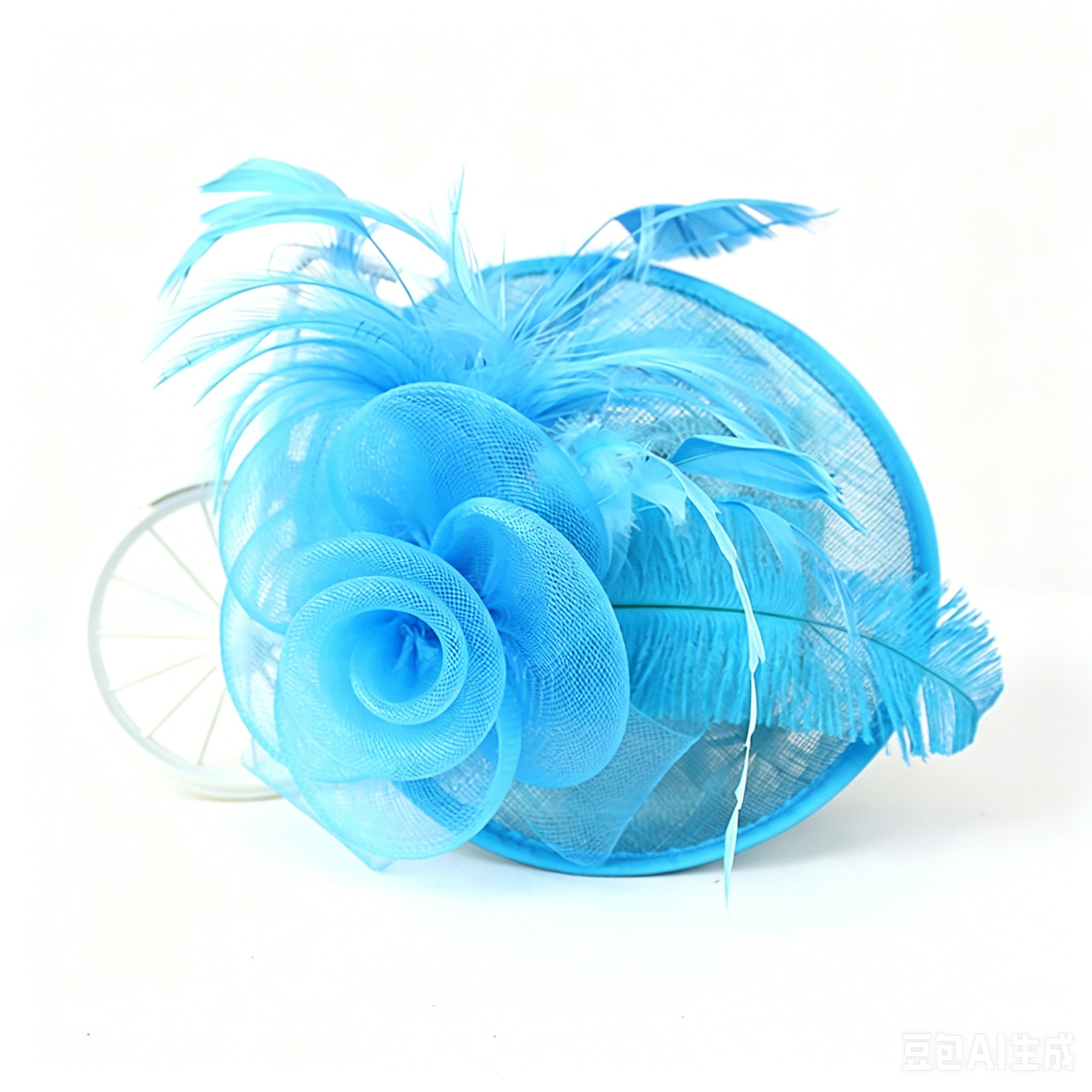French Retro Mesh Floral Woolen Hatm