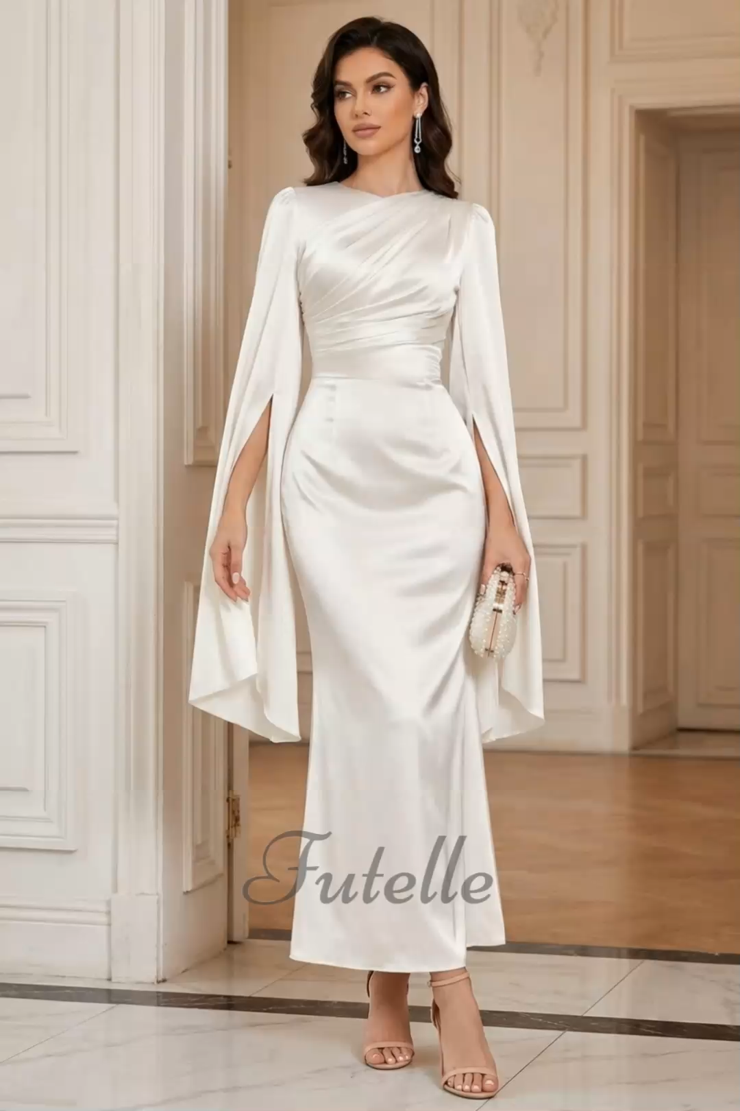 Classy Godness Flowy Satin Maxi Dress