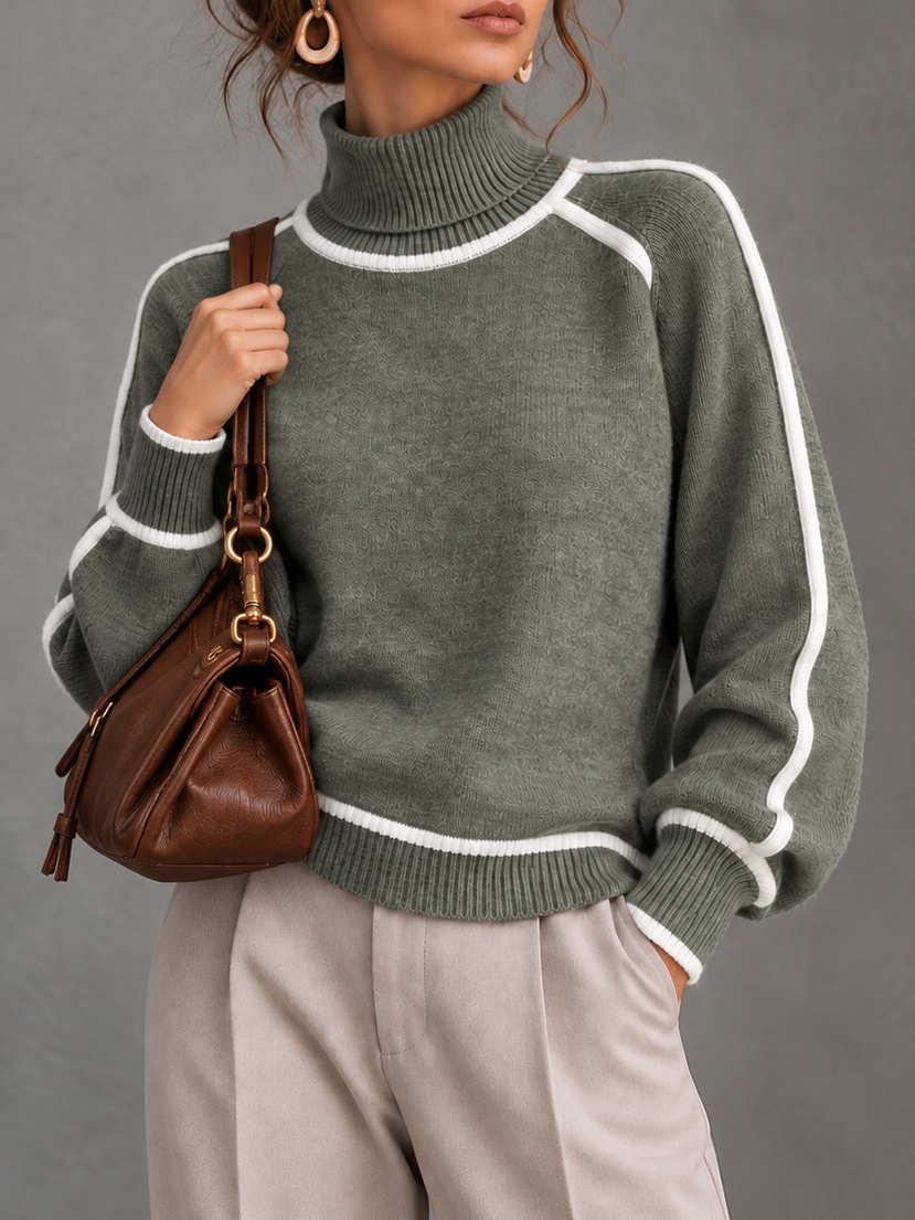 Elegant Turtleneck Pullover Sweater