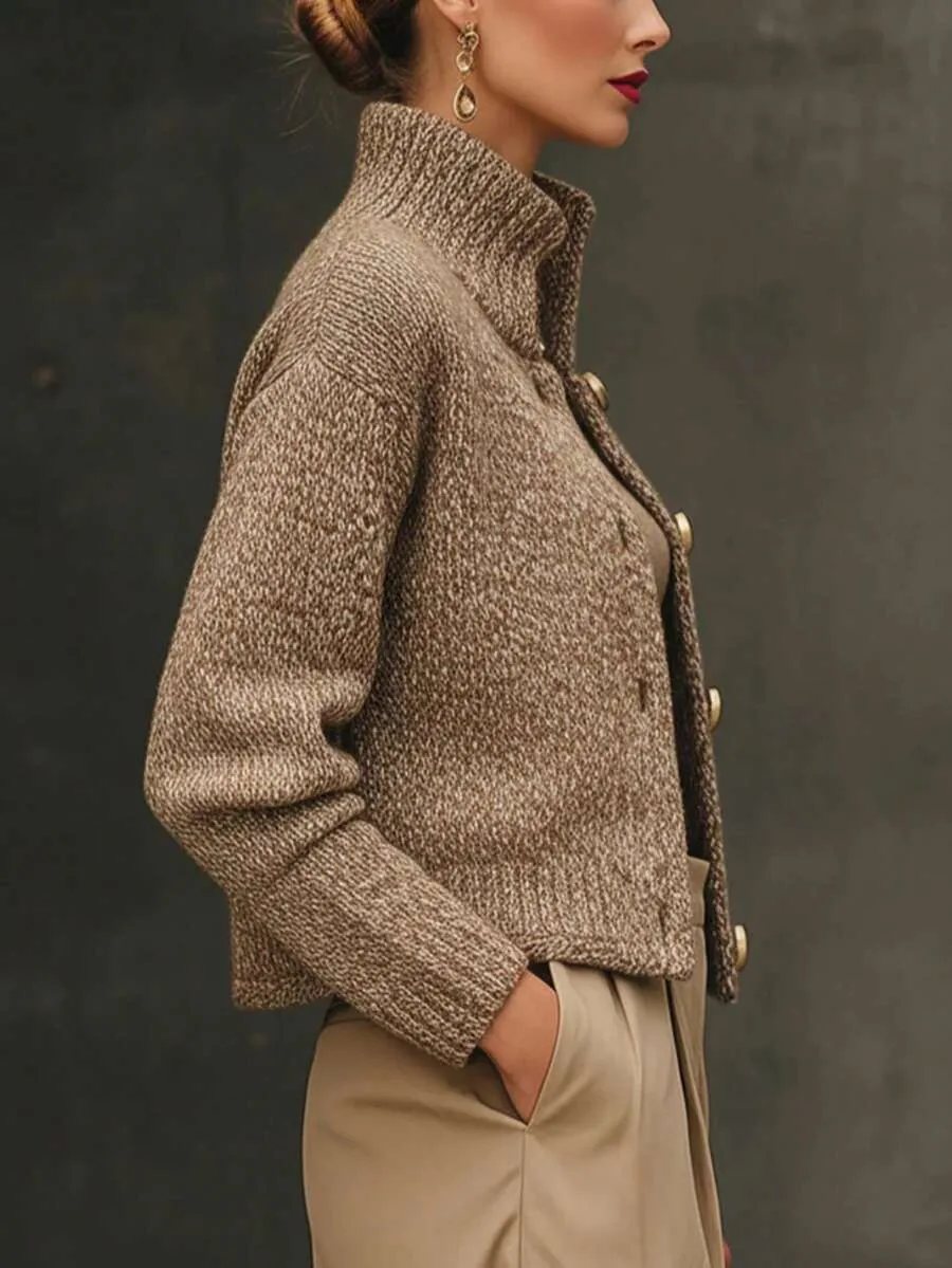 Women's Retro Button Down Knit Cardigan