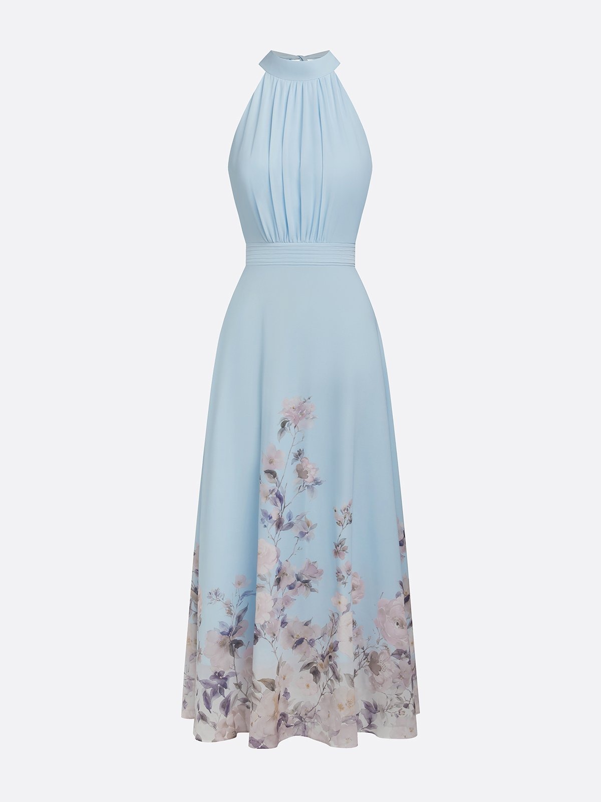 Elegant Floral Art Sleeveless Dress