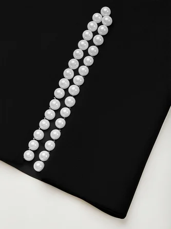 Elegant Solid Color Round Neck Midi Dress